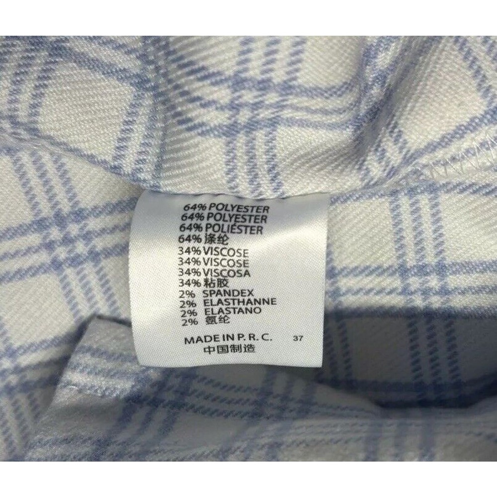 BRANDY MELVILLE Juniors Cute Soft BLUEWHITE PLAID CARA High Rise Mini Skirt - Picture 7 of 15